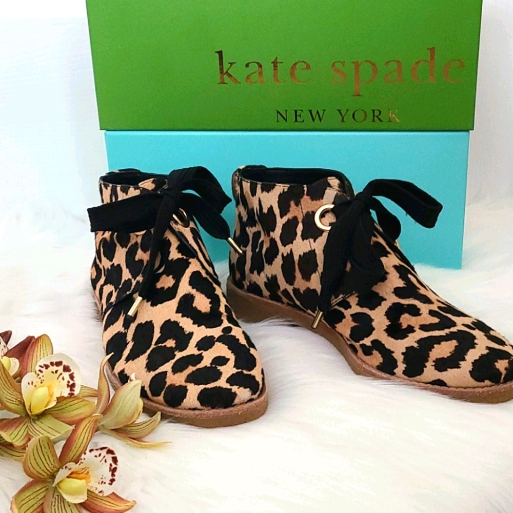 RARE Kate Spade Leopard Ankle Boots